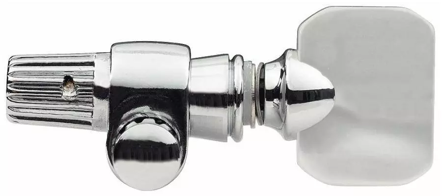 Geared Banjo Pegs - Square Button Chrome (5)